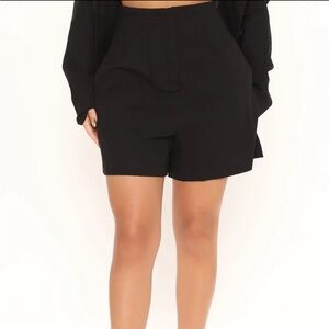 NWT fashion nova out of office linen shorts